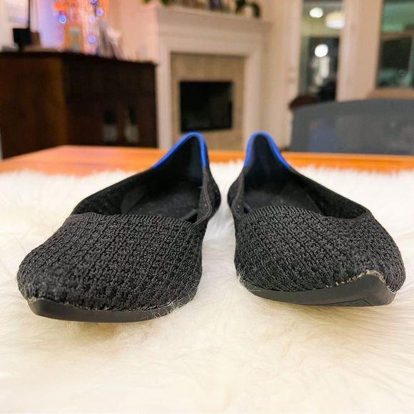 🍋 Rothy’s • Women’s “The Point” Flats in Black Size 10 - Picture 6 of 8